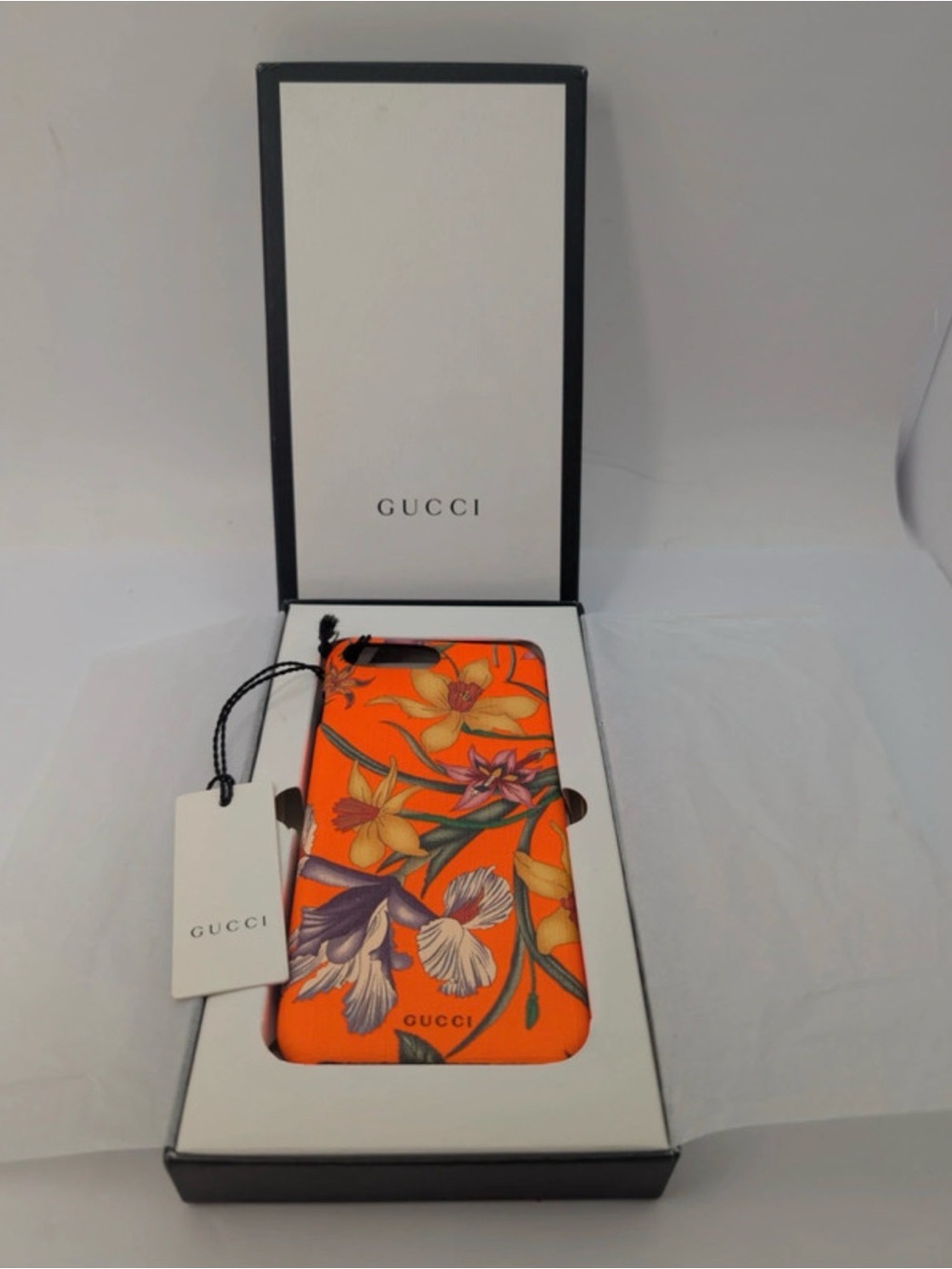 Gucci Orange Floral Phone Case iPhone 8Plus New In Box